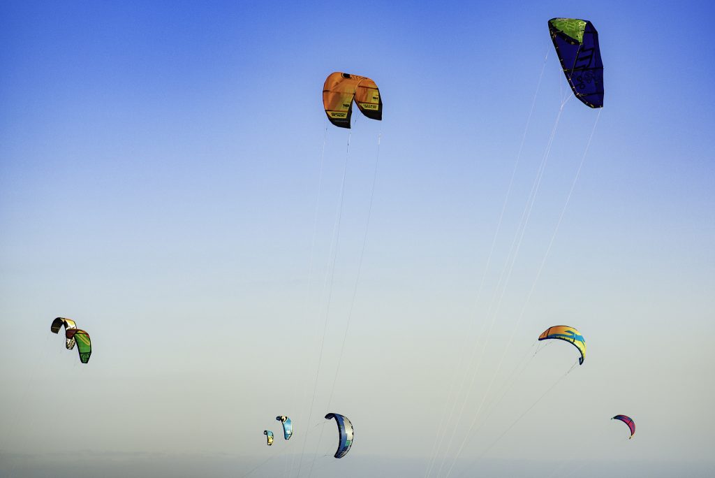Kitesurf en la rambla
